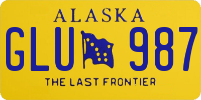 AK license plate GLU987