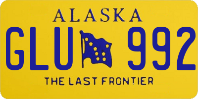 AK license plate GLU992