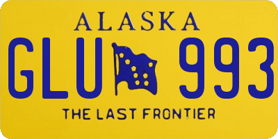 AK license plate GLU993