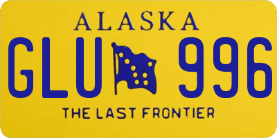 AK license plate GLU996