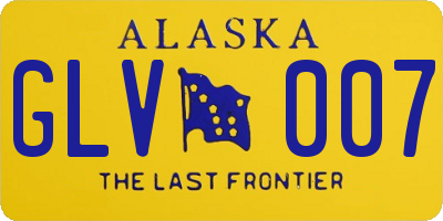 AK license plate GLV007