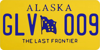 AK license plate GLV009