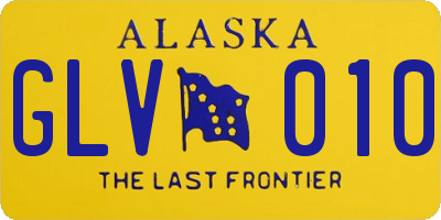 AK license plate GLV010