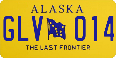 AK license plate GLV014