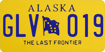 AK license plate GLV019