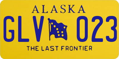 AK license plate GLV023
