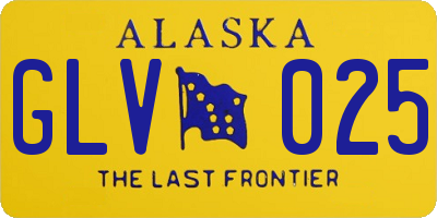 AK license plate GLV025