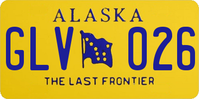 AK license plate GLV026