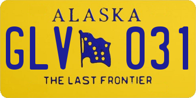 AK license plate GLV031