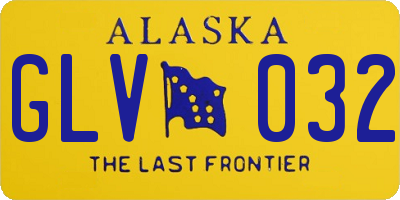 AK license plate GLV032