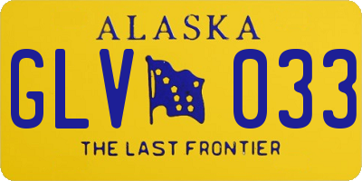 AK license plate GLV033