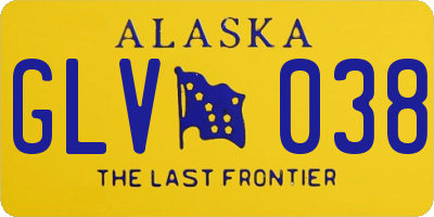 AK license plate GLV038