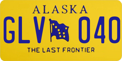 AK license plate GLV040