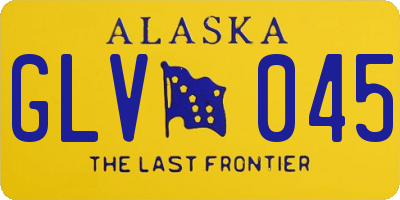AK license plate GLV045