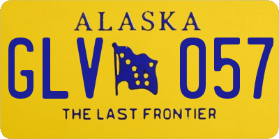 AK license plate GLV057