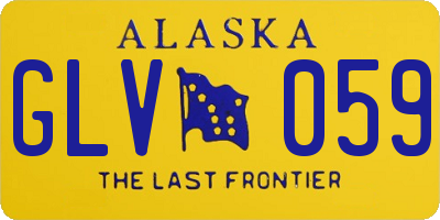 AK license plate GLV059