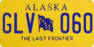 AK license plate GLV060