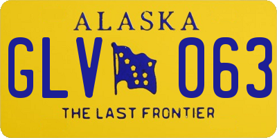 AK license plate GLV063