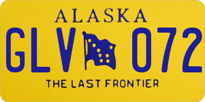 AK license plate GLV072