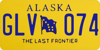 AK license plate GLV074