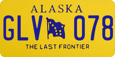 AK license plate GLV078