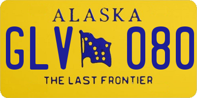 AK license plate GLV080