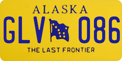 AK license plate GLV086