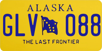 AK license plate GLV088