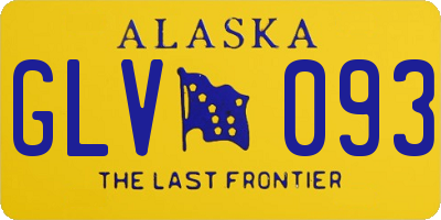 AK license plate GLV093