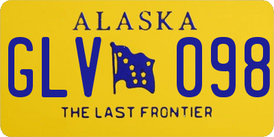 AK license plate GLV098
