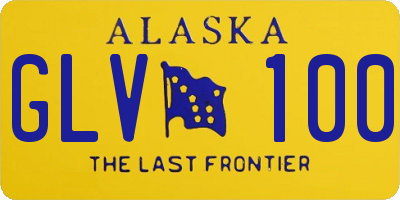 AK license plate GLV100