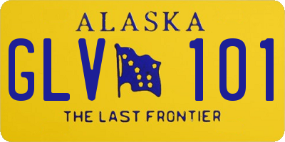 AK license plate GLV101