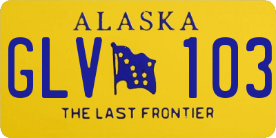 AK license plate GLV103