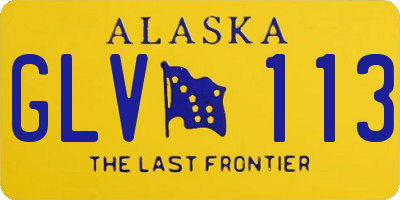 AK license plate GLV113