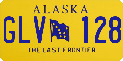 AK license plate GLV128