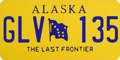 AK license plate GLV135