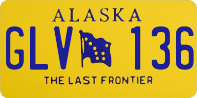 AK license plate GLV136