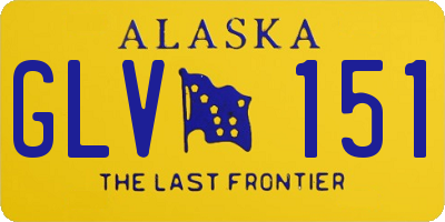 AK license plate GLV151