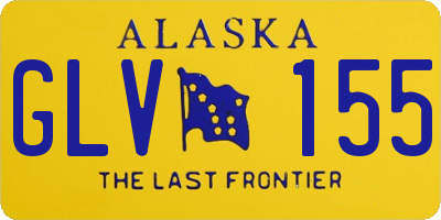 AK license plate GLV155