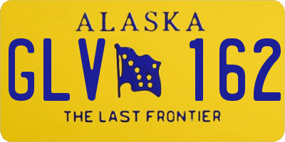 AK license plate GLV162