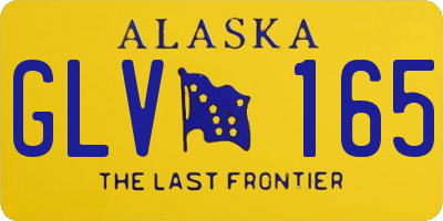 AK license plate GLV165