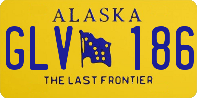 AK license plate GLV186