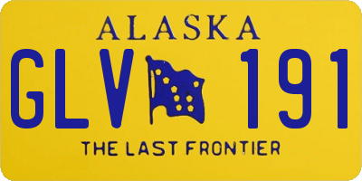 AK license plate GLV191