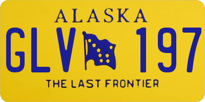 AK license plate GLV197