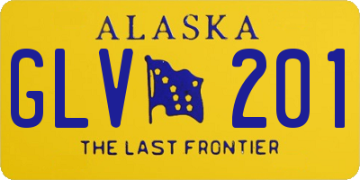 AK license plate GLV201