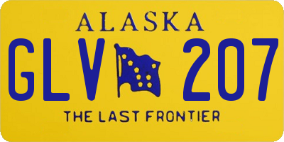 AK license plate GLV207