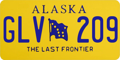 AK license plate GLV209