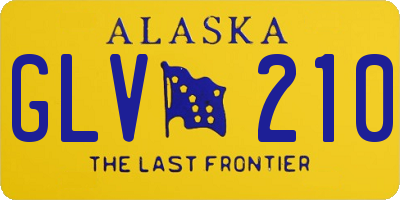 AK license plate GLV210