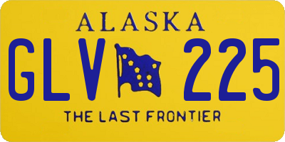 AK license plate GLV225