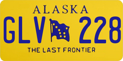 AK license plate GLV228
